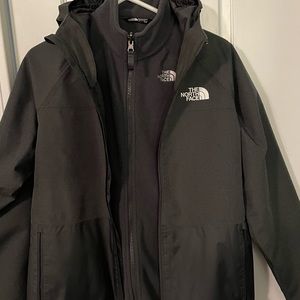 Northface windbreaker jacket boys large fleece can be taking out worn separately